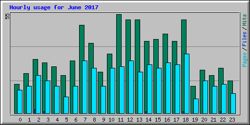 Hourly usage for June 2017