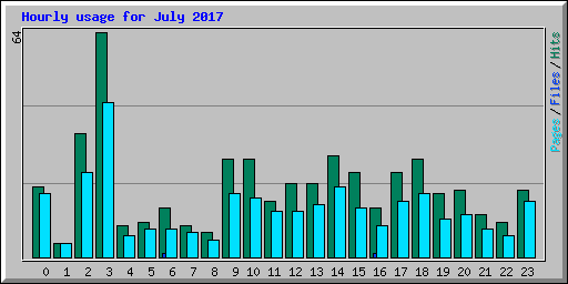 Hourly usage for July 2017