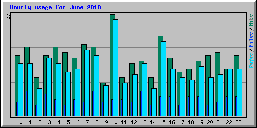 Hourly usage for June 2018