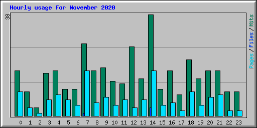 Hourly usage for November 2020
