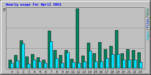 Hourly usage for April 2021