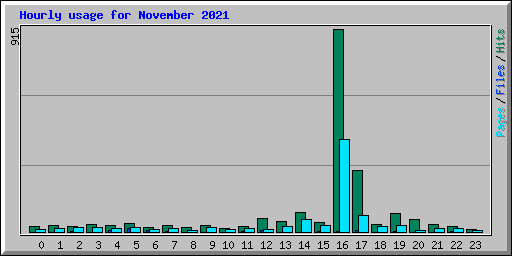 Hourly usage for November 2021