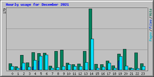 Hourly usage for December 2021