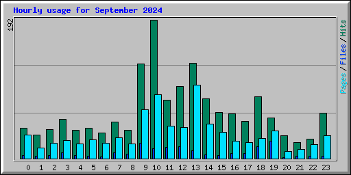 Hourly usage for September 2024