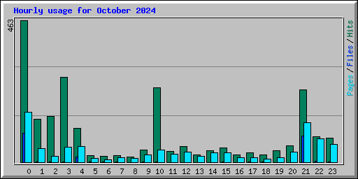 Hourly usage for October 2024