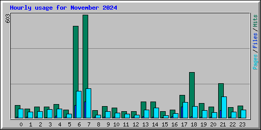 Hourly usage for November 2024