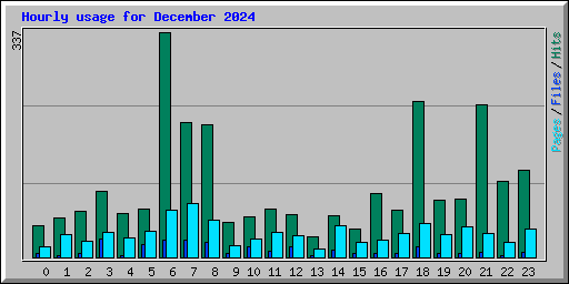 Hourly usage for December 2024